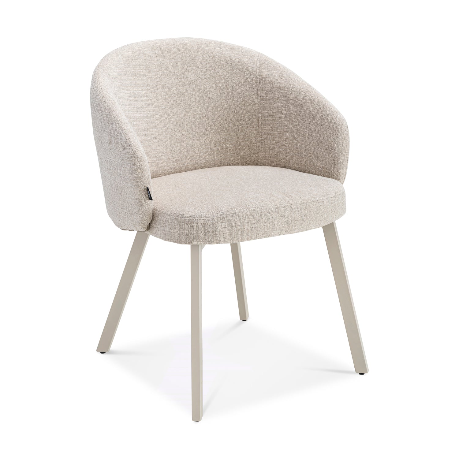 NEW - Beige Linnen stoel x Beige poten